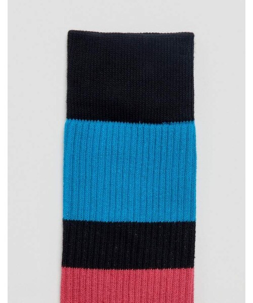 Paul Smith（ポールスミス）の「Paul Smith PS Block Stripe Socks（ソックス/靴下・メンズ・97・One Size）」の3枚目の写真