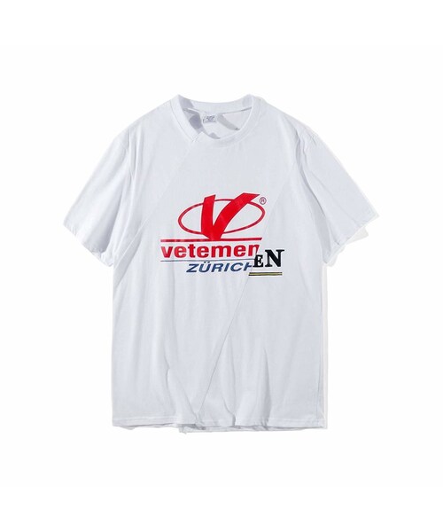 【希少】VETEMENTS ロゴ ドッキングシャツ