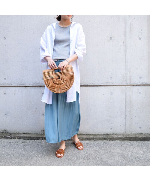 no brand（ノーブランド）の「【 MORE SALE 】リネンカラーシャツロングシャツ（シャツ/ブラウス・レディース・その他）」の10枚目の写真