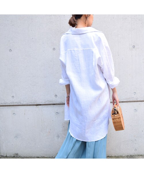 no brand（ノーブランド）の「【 MORE SALE 】リネンカラーシャツロングシャツ（シャツ/ブラウス・レディース・その他）」の11枚目の写真