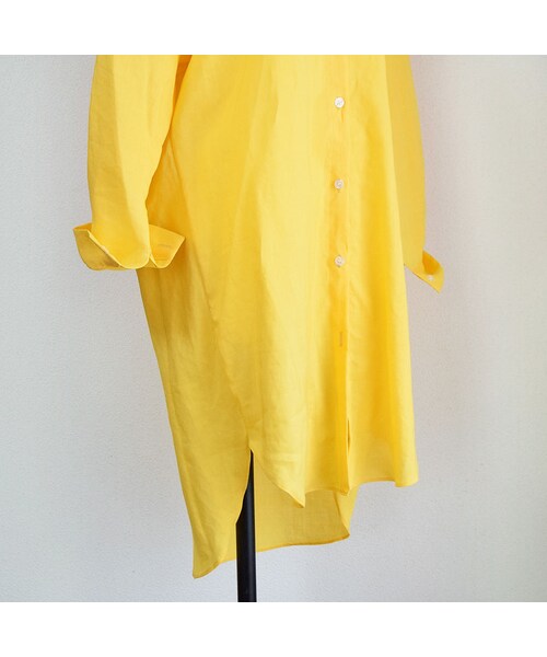 no brand（ノーブランド）の「【 MORE SALE 】リネンカラーシャツロングシャツ（シャツ/ブラウス・レディース・その他）」の7枚目の写真