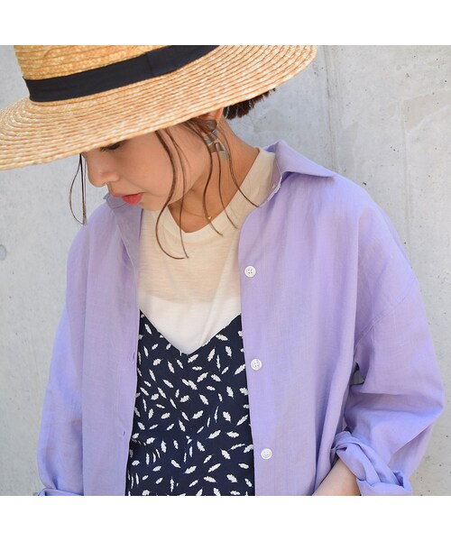 no brand（ノーブランド）の「【 MORE SALE 】リネンカラーシャツロングシャツ（シャツ/ブラウス・レディース・その他）」の12枚目の写真