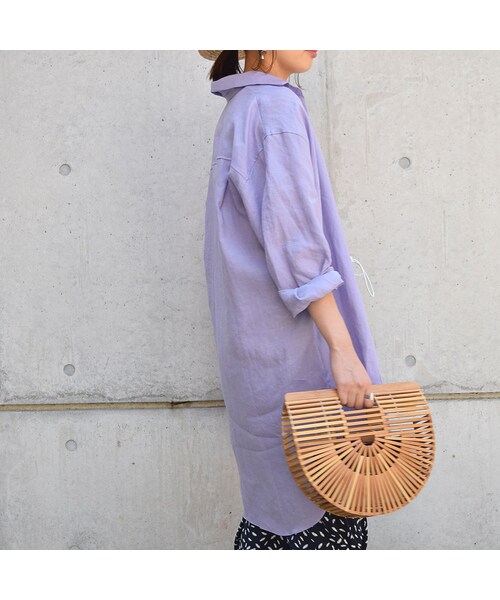 no brand（ノーブランド）の「【 MORE SALE 】リネンカラーシャツロングシャツ（シャツ/ブラウス・レディース・その他）」の13枚目の写真