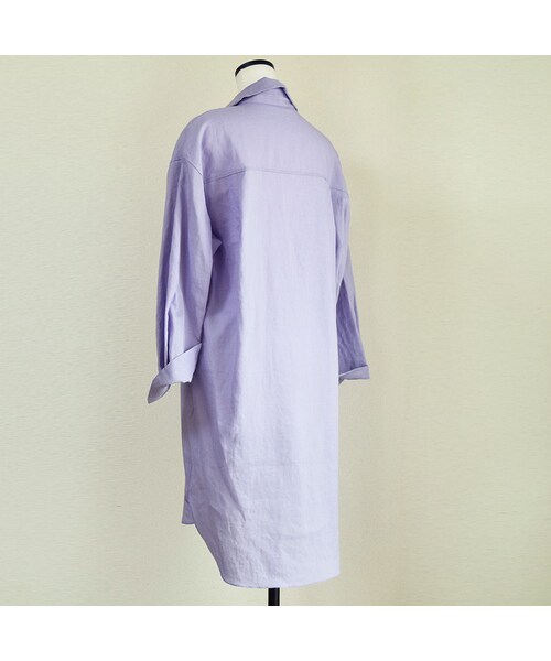 no brand（ノーブランド）の「【 MORE SALE 】リネンカラーシャツロングシャツ（シャツ/ブラウス・レディース・その他）」の8枚目の写真