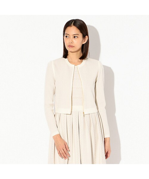 EPOCA（エポカ）の「ツイーディージャカード ニットブルゾン（）」 - WEAR