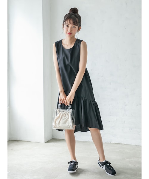 COHINA（コヒナ）の「【あわつまいセレクト】コットンフィッシュテールワンピ（ワンピース・レディース・ブルー/ホワイト・XS）」の2枚目の写真