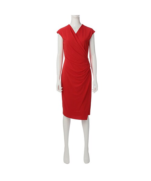 通販 人気】 エポカ ブレードドレス 40 赤 定価10万 ワンピース ドレス 