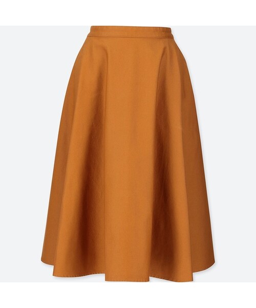 UNIQLO（ユニクロ）の「コットンサーキュラースカート（ハイウエスト・丈短め66～69cm）（スカート・レディース・BEIGE 32/BROWN 35/OLIVE 56・S/M/XS/XL/L/XXL）」の2枚目の写真