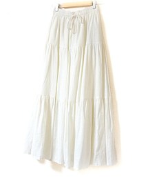 Tiffee SELECT | 裏地付きティアードロングフレアスカート(スカート)