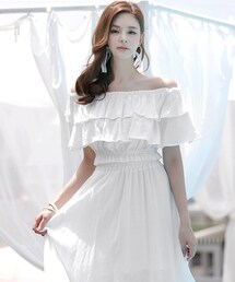 DINT | ゴージャスオフショルダーフリルブラウス(シャツ/ブラウス)