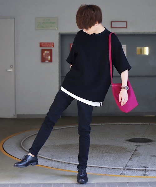 LIDNM（リドム）の「マイクロスエードショルダー【パープル】（ショルダーバッグ・メンズ・パープル・F）」の2枚目の写真