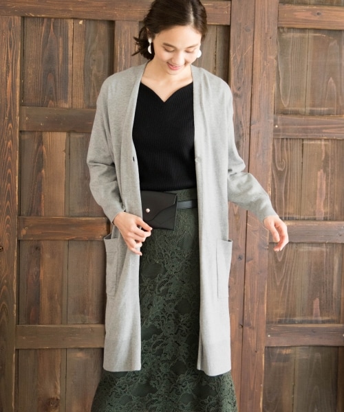 GLOBAL WORK（グローバルワーク）の「14ゲージコットンカシミヤロング