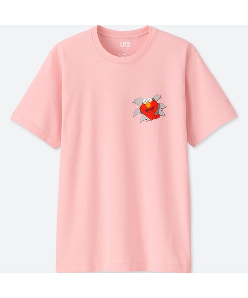 UNIQLO（ユニクロ）の「カウズ×セサミストリートグラフィックT（半袖）（Tシャツ/カットソー・メンズ・PINK 10/WHITE 00・L/S/M/XL/XS/XXL/4XL/3XL）」の2枚目の写真
