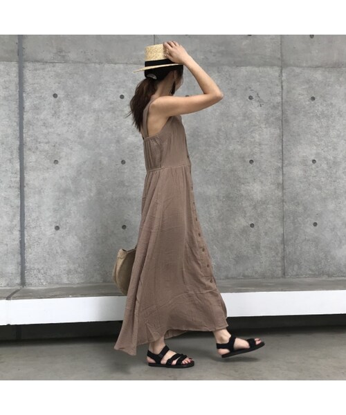 copine（コピン）の「ワッシャークロス前ボタンロングワンピース(4color)【クリックポスト対象商品】（ワンピース・レディース・その他）」の11枚目の写真