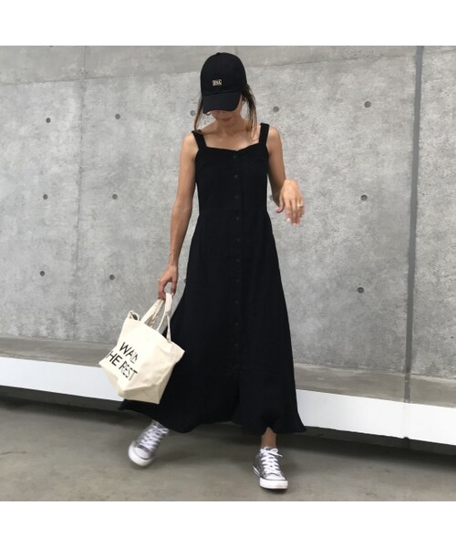 copine（コピン）の「ワッシャークロス前ボタンロングワンピース(4color)【クリックポスト対象商品】（ワンピース・レディース・その他）」の4枚目の写真