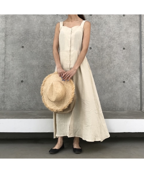 copine（コピン）の「ワッシャークロス前ボタンロングワンピース(4color)【クリックポスト対象商品】（ワンピース・レディース・その他）」の8枚目の写真