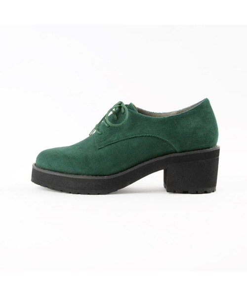 ORiental TRaffic（オリエンタルトラフィック）の「厚底レースアップシューズ（シューズ・レディース・ブラック/キャメル/グリーン・SS/S/M/L/LL/3L）」の4枚目の写真