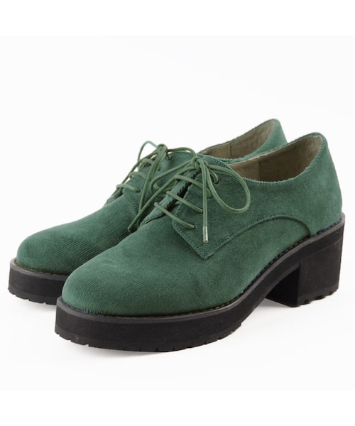 ORiental TRaffic（オリエンタルトラフィック）の「厚底レースアップシューズ（シューズ・レディース・ブラック/キャメル/グリーン・SS/S/M/L/LL/3L）」の3枚目の写真