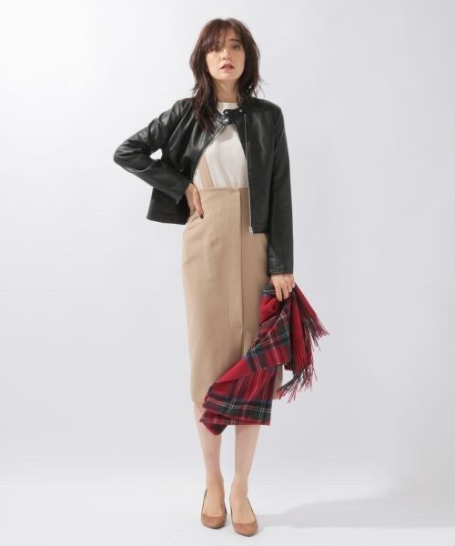 laboratory work（ラボラトリーワーク）の「サス付きタイトスカート（スカート・ブラック/ベージュ/ブラウン）」の2枚目の写真