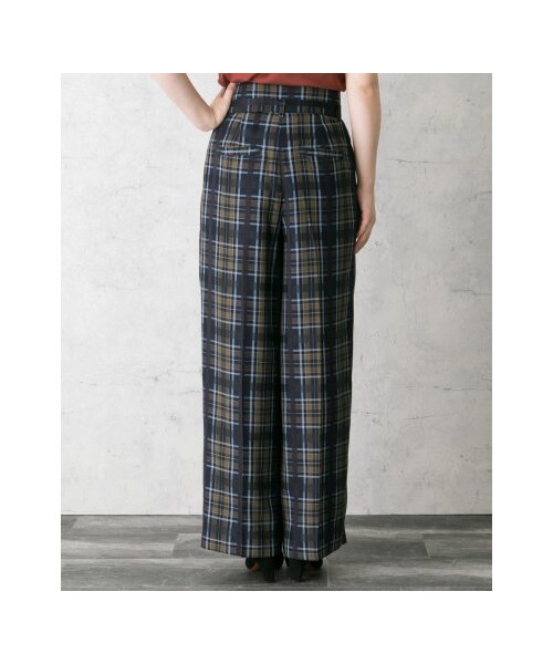 URBAN RESEARCH ROSSO WOMEN（アーバンリサーチ　ロッソ）の「【予約】チェックパンツ（パンツ・レディース・NAVY/MUSTARD・36/38）」の12枚目の写真