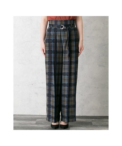 URBAN RESEARCH ROSSO WOMEN（アーバンリサーチ　ロッソ）の「【予約】チェックパンツ（パンツ・レディース・NAVY/MUSTARD・36/38）」の10枚目の写真