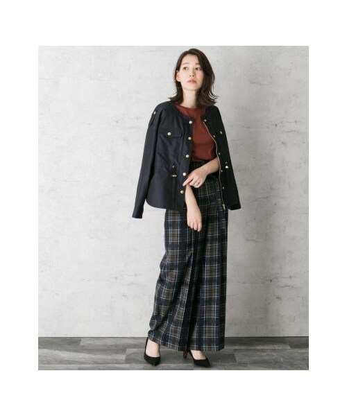 URBAN RESEARCH ROSSO WOMEN（アーバンリサーチ　ロッソ）の「【予約】チェックパンツ（パンツ・レディース・NAVY/MUSTARD・36/38）」の8枚目の写真