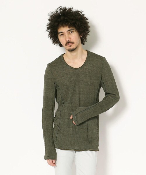 Noble - 完売！noble✳︎リブカシュクールフウ Vプルオーバー ARMURE（アルミュール）の「Orb Lux/オ―ヴ リュクス/linen crew