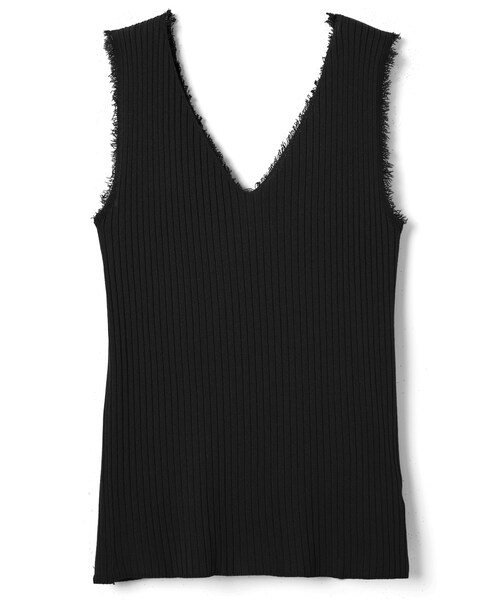 GRL(グレイル)の「カットオフニットタンクトップ(タンクトップ・レディース・グレー/ブラック/オフホワイト/モカ・M)」の3枚目の写真