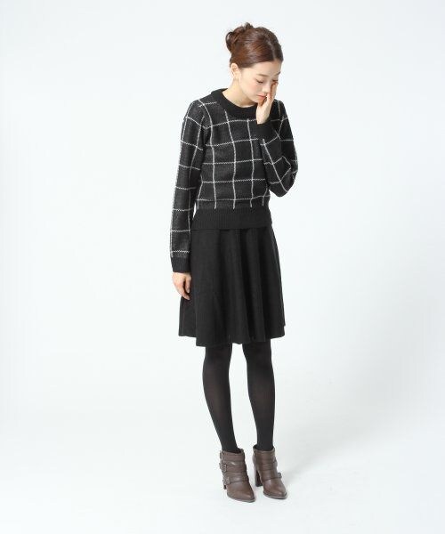 A part by（アパートバイ）の「７ＧＡＣプルオーバー&スカートセットアップ（ワンピース/ドレス・レディース・オフホワイト/ブラック・フリー）」の5枚目の写真