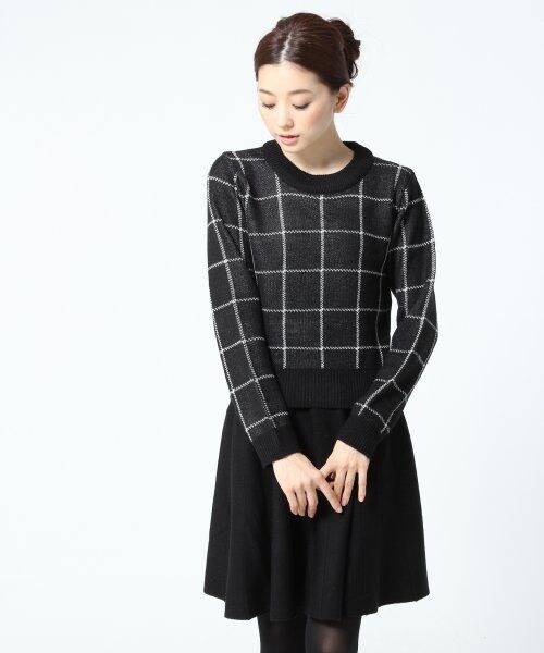 A part by（アパートバイ）の「７ＧＡＣプルオーバー&スカートセットアップ（ワンピース/ドレス・レディース・オフホワイト/ブラック・フリー）」の2枚目の写真