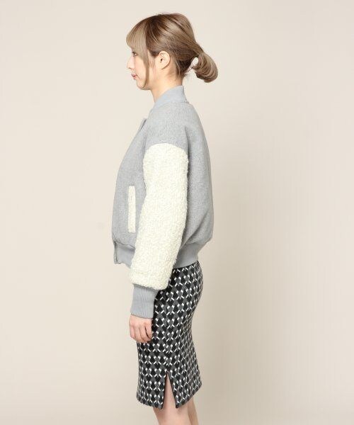 JEANASIS（ジーナシス）の「コンパクトスタジャン（ジャケット/アウター・レディース・グレー/ブラック・FREE）」の3枚目の写真