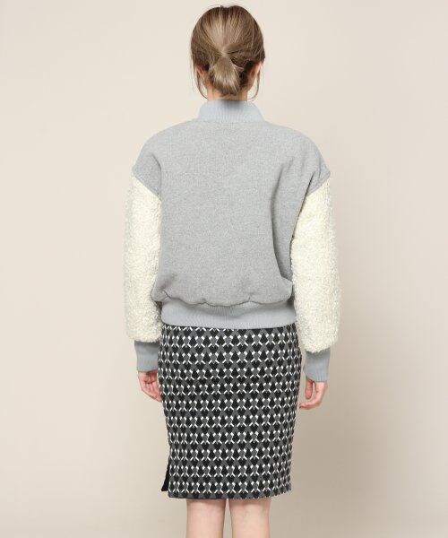 JEANASIS（ジーナシス）の「コンパクトスタジャン（ジャケット/アウター・レディース・グレー/ブラック・FREE）」の4枚目の写真