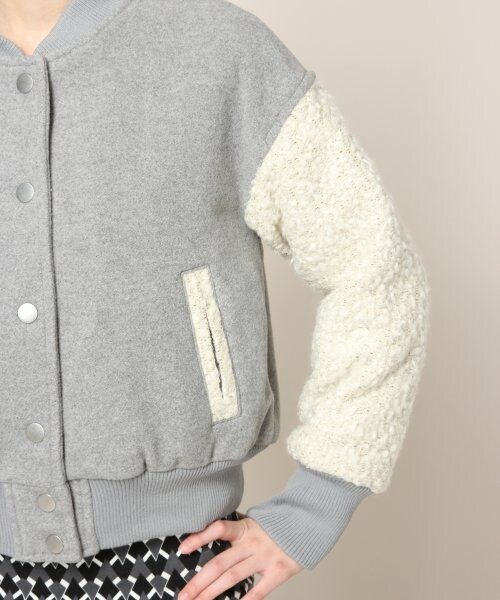 JEANASIS（ジーナシス）の「コンパクトスタジャン（ジャケット/アウター・レディース・グレー/ブラック・FREE）」の6枚目の写真