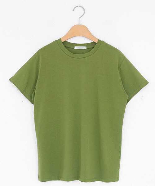 DHOLIC（ディーホリック）の「半袖ソリッドカラーTシャツ（Tシャツ/カットソー・レディース・ベージュ/ブルー/イエロー/ブラック/グリーン/ホワイト・FREE）」の4枚目の写真