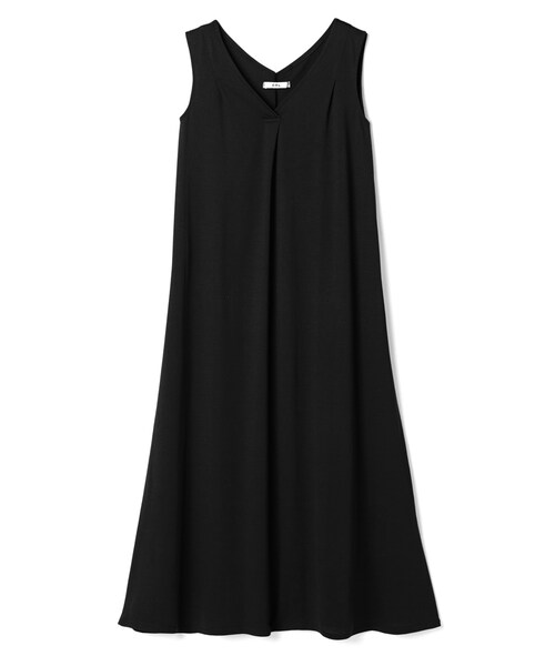 GRL（グレイル）の「Vネックフレアワンピース（ワンピース・レディース・オレンジ/ブラック/カーキ/ベージュ・F）」の2枚目の写真