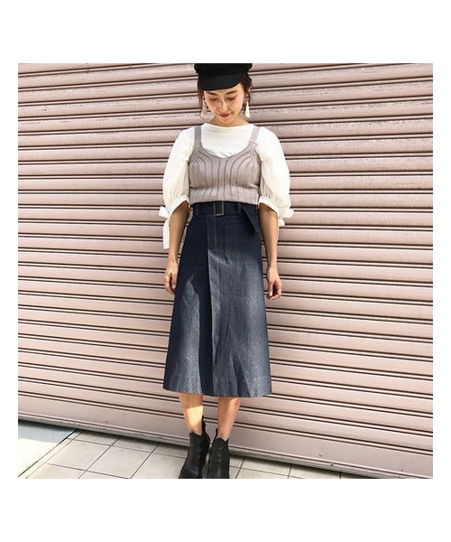 ADIRA（アディラ）の「knit bustier（その他トップス・レディース・ブラック/ピンク・FREE）」の2枚目の写真
