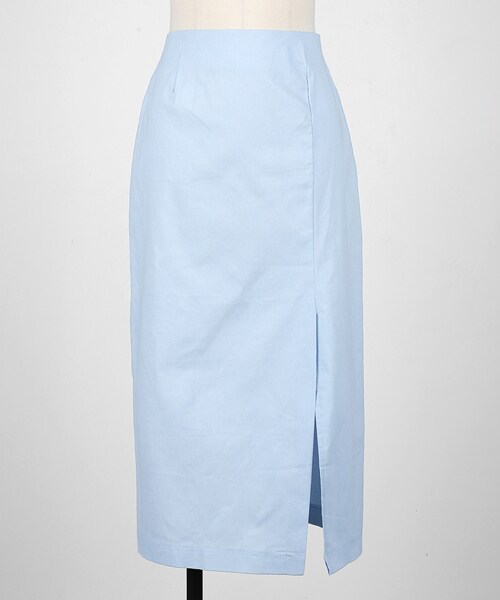 DHOLIC（ディーホリック）の「コットンスリットロングスカート（スカート・レディース・オレンジ/ブルー/ブラック/ホワイト・FREE）」の4枚目の写真