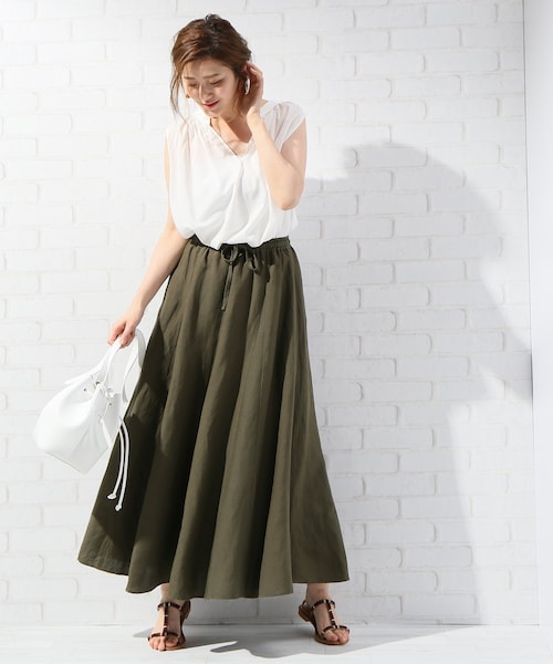 Spick & Span（スピックアンドスパン）の「カーキ（スカート・カーキ/36/在庫あり/38）」の3枚目の写真