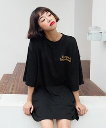 DHOLIC | バックレタリングボクシーTシャツ(Tシャツ/カットソー)