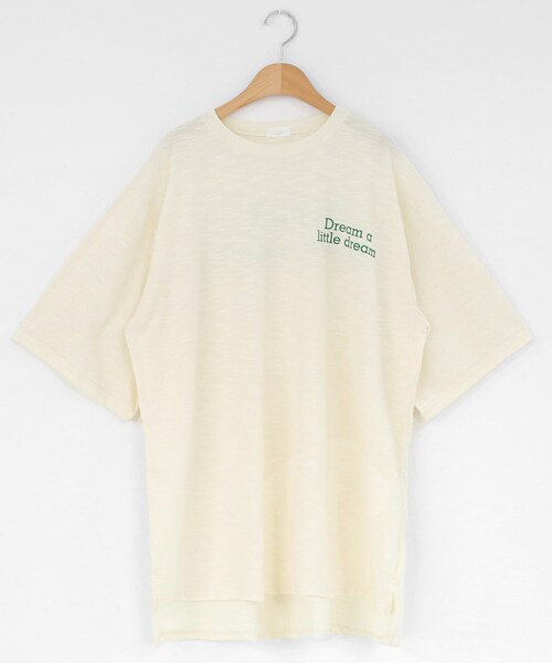 DHOLIC（ディーホリック）の「バックレタリングボクシーTシャツ（Tシャツ/カットソー・レディース・ブラック/ホワイト/イエロー・FREE）」の3枚目の写真