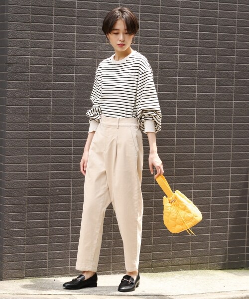 LOWRYS FARM(ローリーズファーム)の「ホソコールペグトップパンツ(パンツ・アイボリー/ブラック/ベージュ/ブルー)」の5枚目の写真