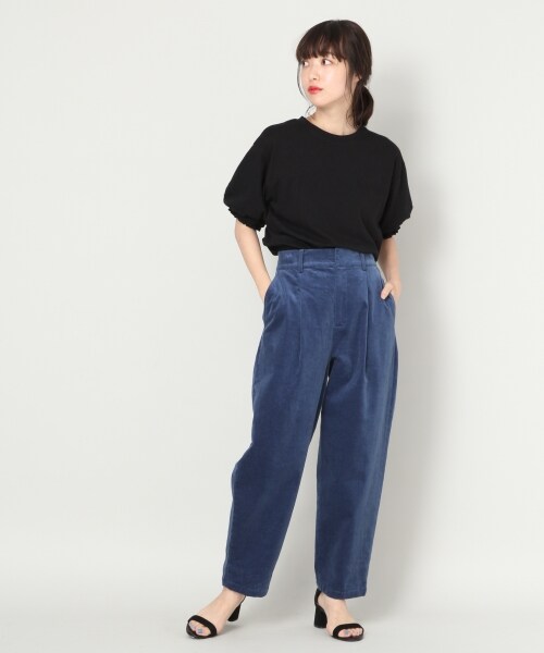 LOWRYS FARM(ローリーズファーム)の「ホソコールペグトップパンツ(パンツ・アイボリー/ブラック/ベージュ/ブルー)」の7枚目の写真