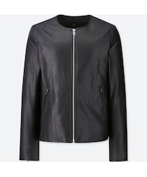 UNIQLO | ネオレザーノーカラージャケット(その他アウター)