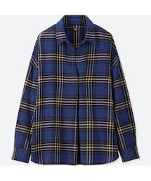 UNIQLO | フランネルチェックスキッパーシャツ（長袖）(シャツ/ブラウス)