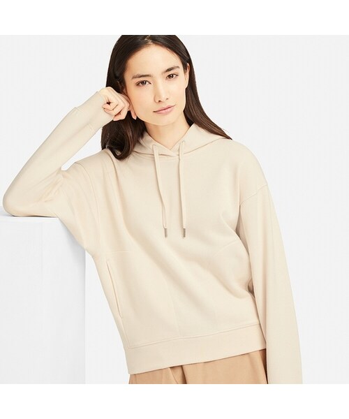 UNIQLO（ユニクロ）の「スウェットプルパーカ（長袖）（パーカー・レディース・GRAY 06/NATURAL 30/PINK 12/BLACK 09・XS/M/3XL/L/S/XXL/XL）」の3枚目の写真