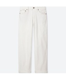 UNIQLO | ハイライズストレートアンクルジーンズ（丈標準70cm）(デニムパンツ)
