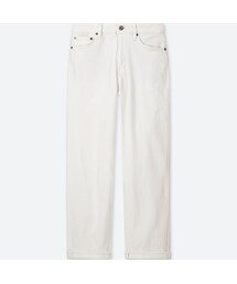 UNIQLO | ハイライズストレートアンクルジーンズ（丈長め76cm）(デニムパンツ)