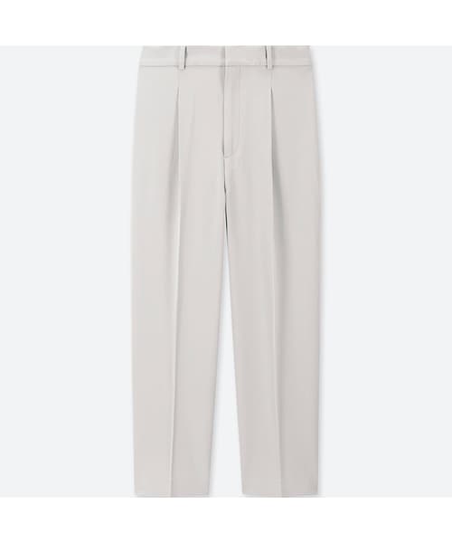 UNIQLO（ユニクロ）の「ドレープテーパードパンツ（その他パンツ・レディース・GREEN 55/LIGHT GRAY 02/BLACK 09/NAVY 69・XS/XL/XXL/S/M/L/3XL）」の2枚目の写真