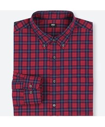 UNIQLO | エクストラファインコットンブロードチェックシャツ（ボタンダウン・長袖）(シャツ/ブラウス)