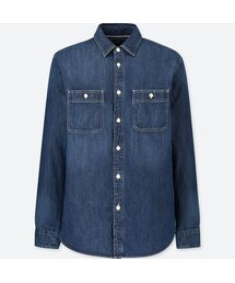 UNIQLO | デニムワークスリムフィットシャツ（長袖）(シャツ/ブラウス)